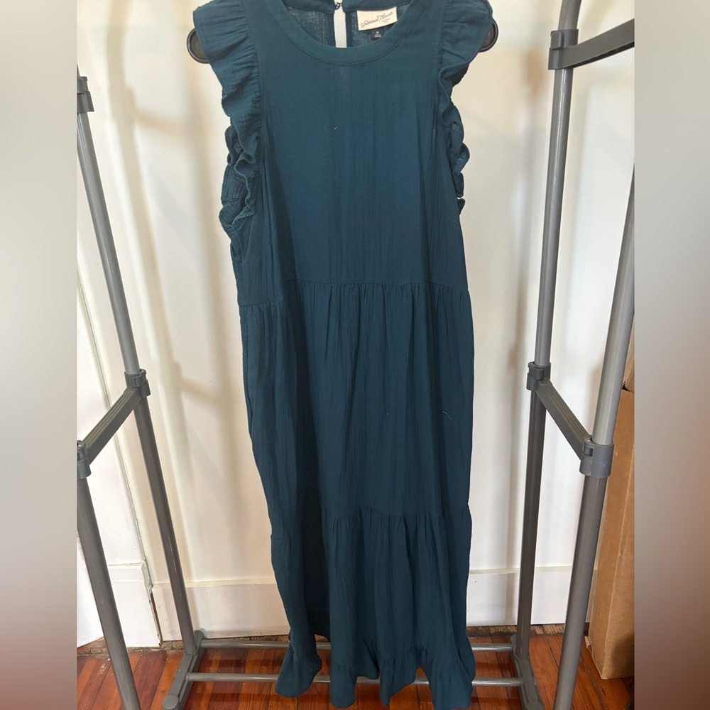 Teal Sleeveless Maxi Dress